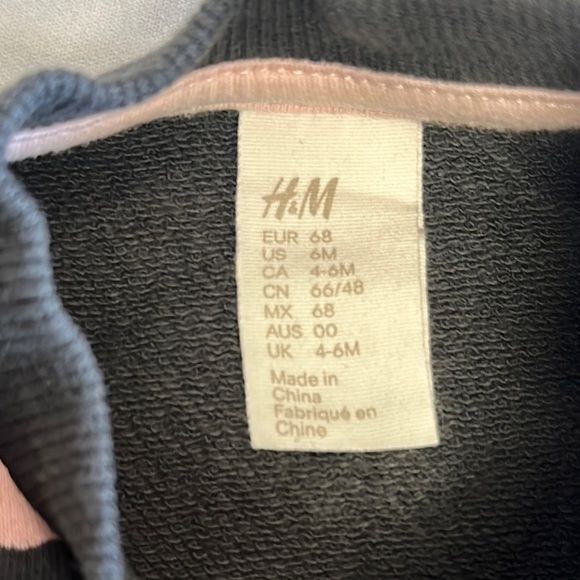 H&M Black and Pink Polka Dot Hoodie Sweatshirt - Picture 2 of 3